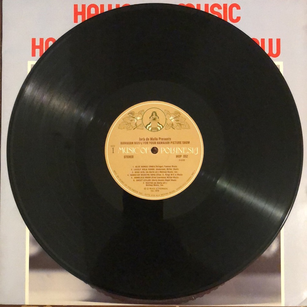 Jack De Mello Hawaiian Music For Your Hawaiian Picture Show Vinyl Lp '78 - Picture 3 of 6